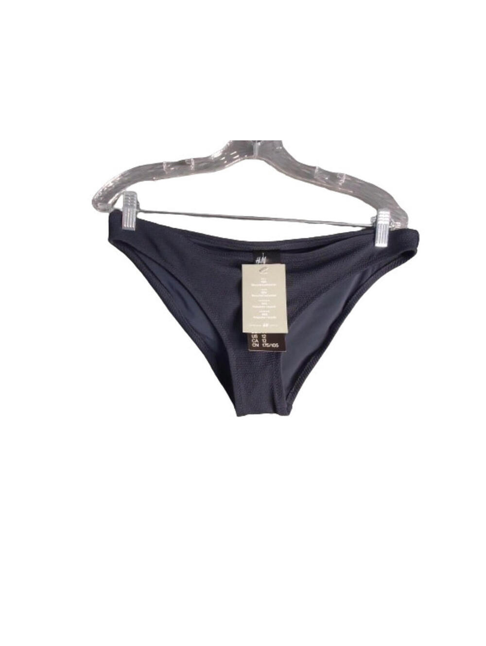 H&M Swim Bottoms Briefs Cheeky Dark Navy Size 12 New With Tag